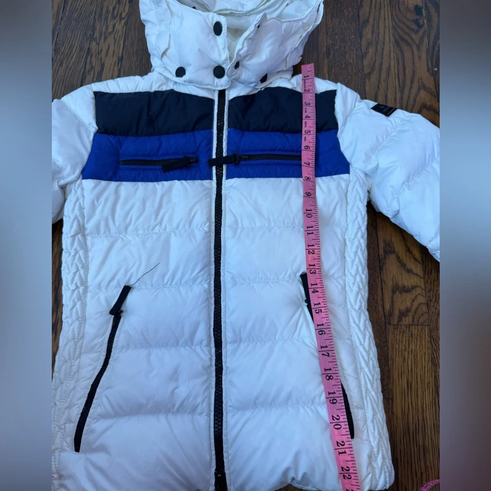 Women's Bogner Fire&Ice White and Blue Puffer Down ski Jacket xs - Picture 14 of 16